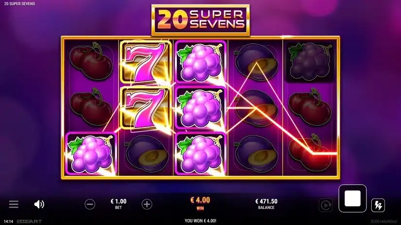 20 Super Sevens slot screenshot 2