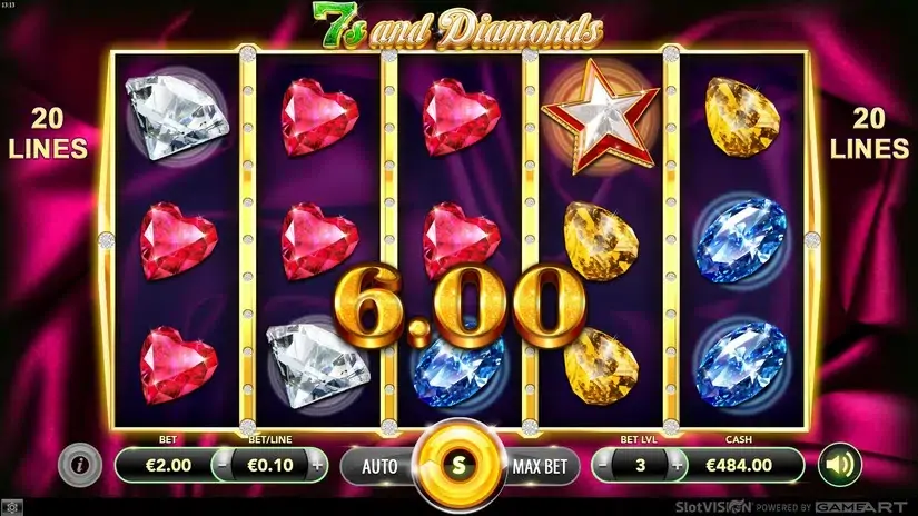 7s and Diamond slot screenshot 2