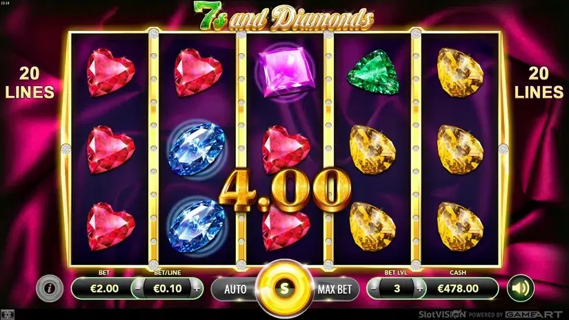 7s and Diamond slot screenshot 3