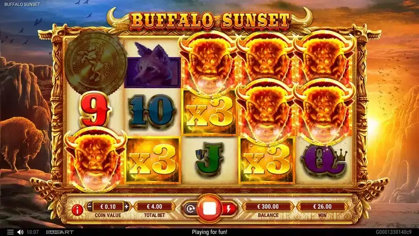 Buffalo Sunset slot screenshot 5