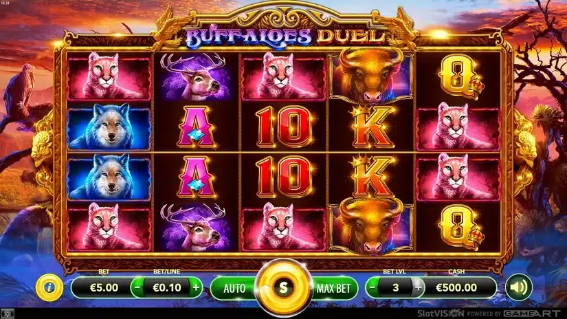 Buffaloes Duel slot screenshot 1