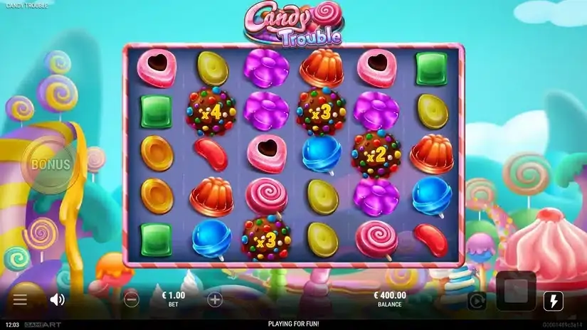 Candy Trouble slot screenshot 2