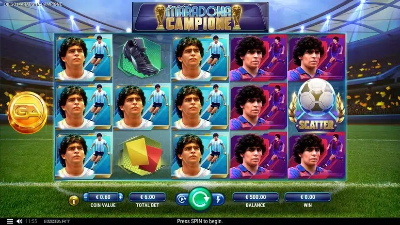 Diego Maradona Campione slot screenshot 