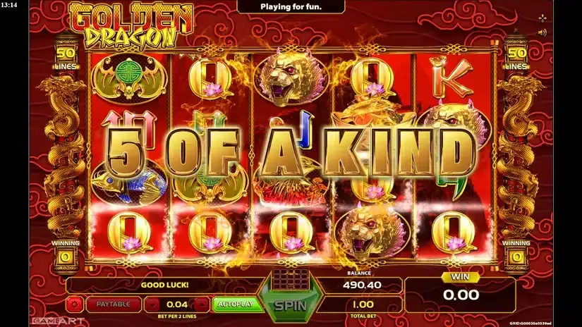 Golden Dragon slot screenshot 