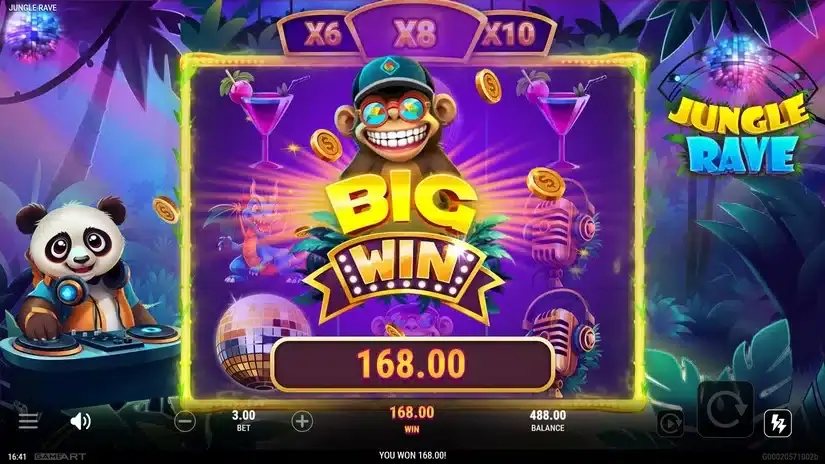 Jungle Rave slot screenshot 