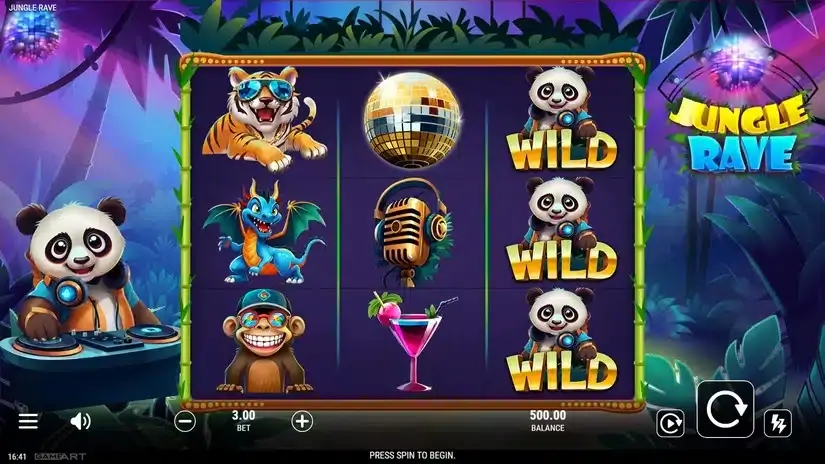 Jungle Rave slot screenshot 