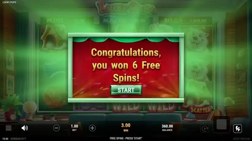 Lucky Pups slot screenshot 3