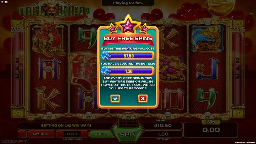 Magic Dragon slot screenshot 3