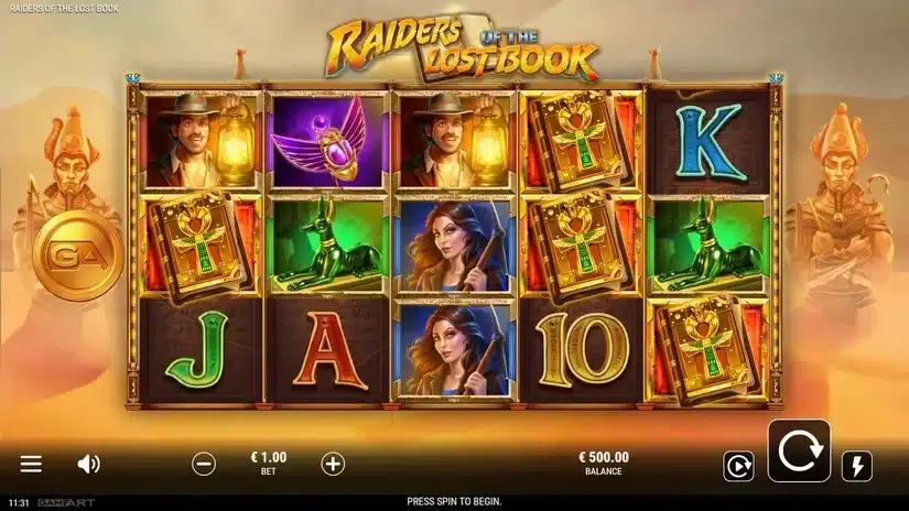 Raiders of the Lost Book slot screenshot 1