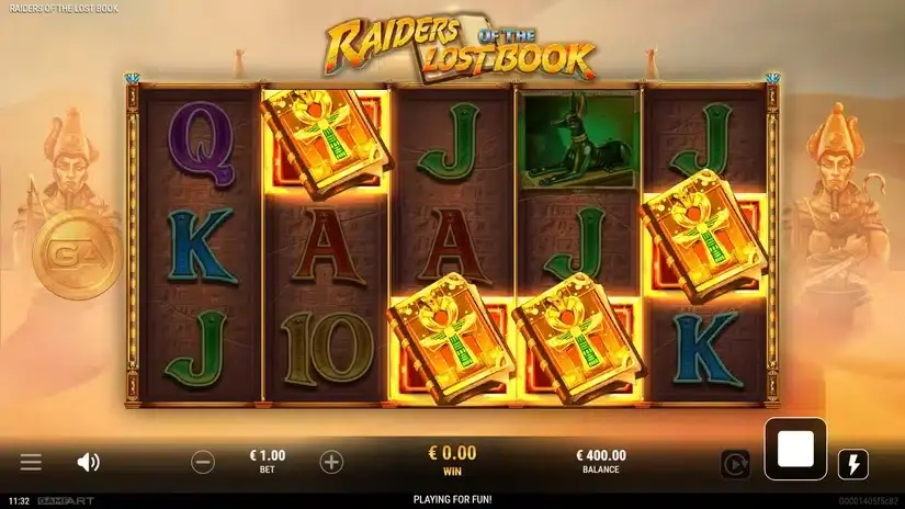 Raiders of the Lost Book slot screenshot 2