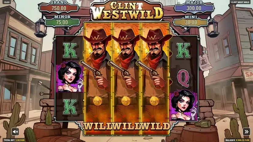 Clint WestWild slot screenshot 2