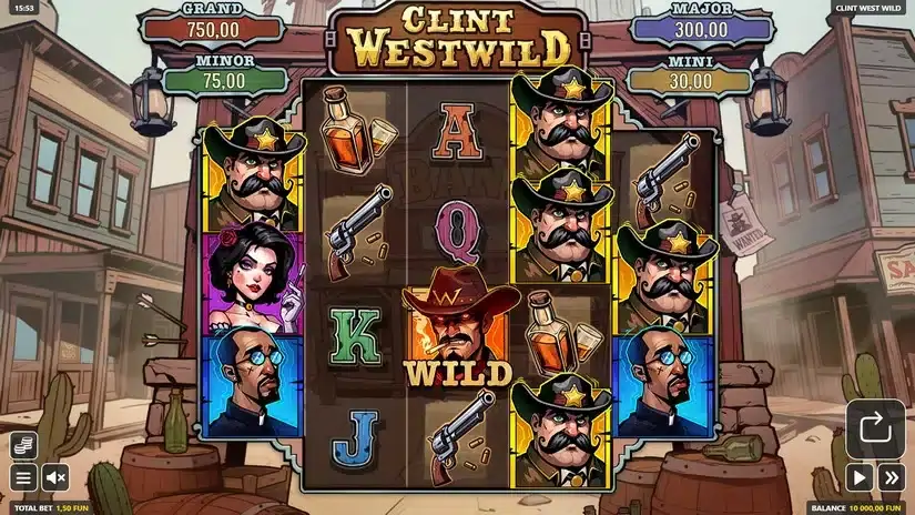Clint WestWild slot screenshot 