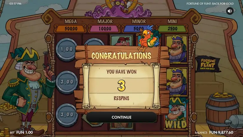 Fortune of Flint: Back for Gold slot screenshot 4