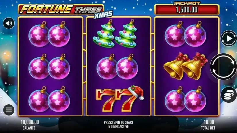 Fortune Three Xmas slot screenshot 
