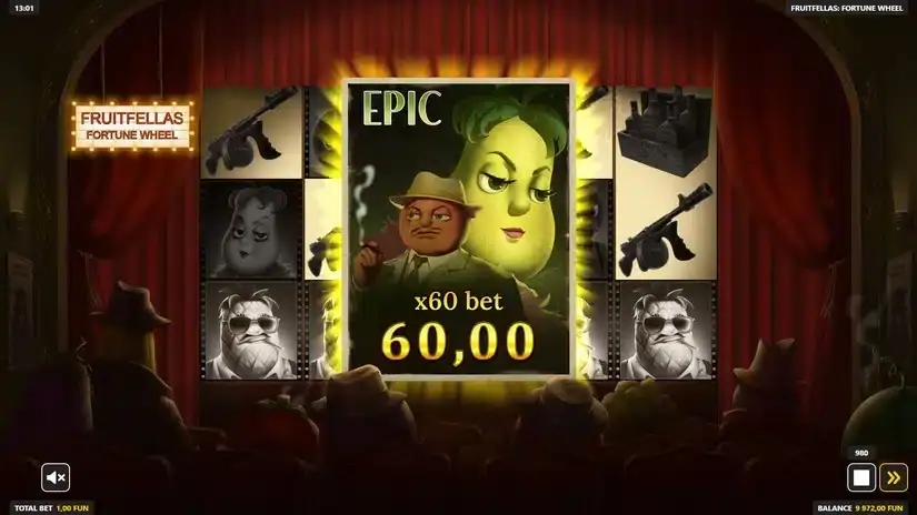 Fruitfellas Fortune Wheel slot screenshot 