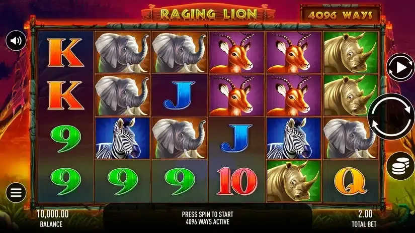 Raging Lion slot screenshot 1