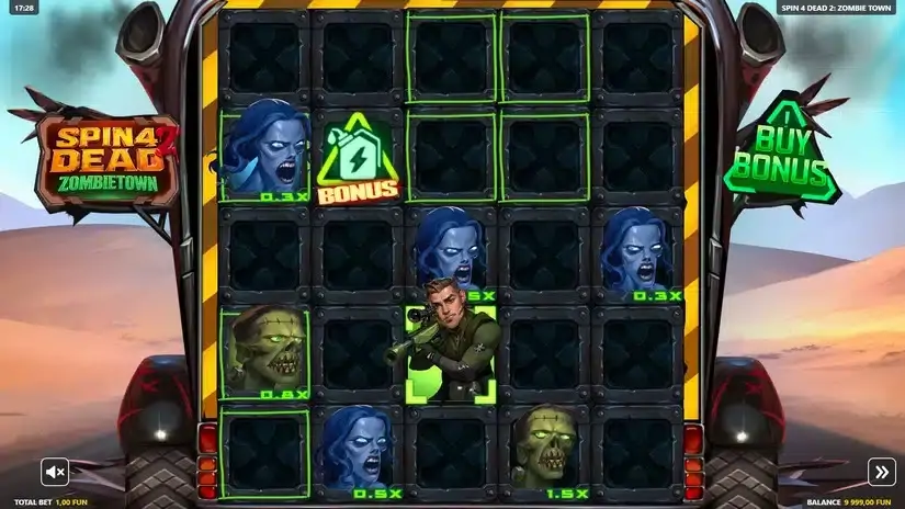 Spin 4 Dead 2: Zombietown slot screenshot 2