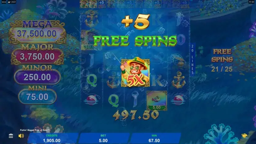 Fishin’ Bigger Pots of Gold slot screenshot 6