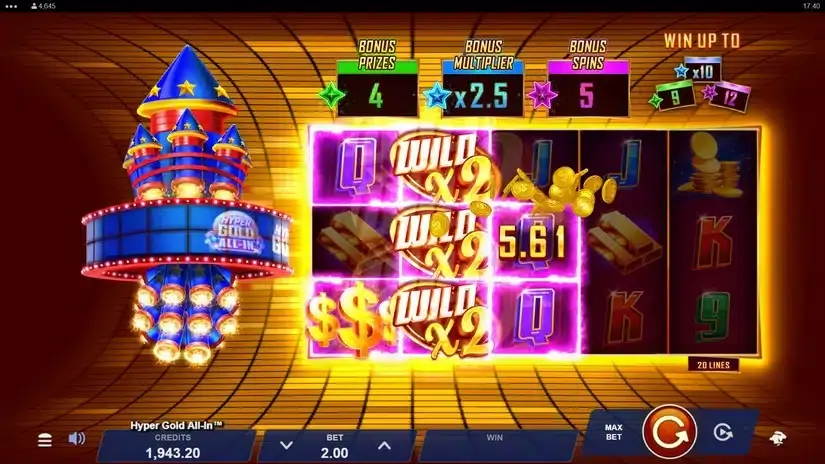 Hyper Gold All In slot screenshot 
