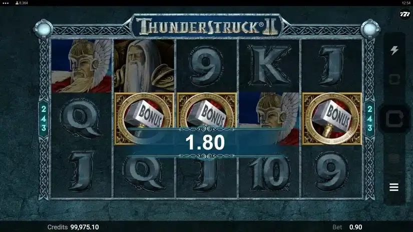 Thunderstruck 2 slot screenshot 2