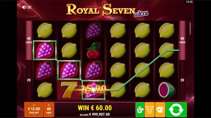 Royal Seven Ultra slot screenshot 5