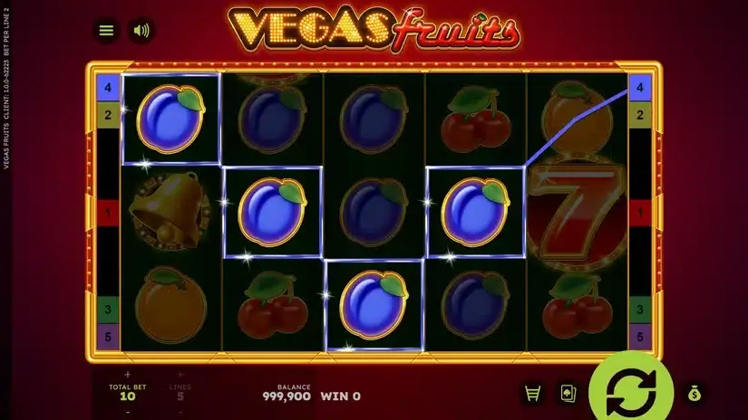 Vegas Fruits slot screenshot 2