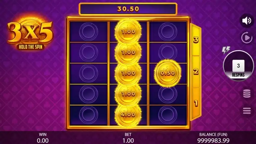 3х5 Hold The Spin slot screenshot 