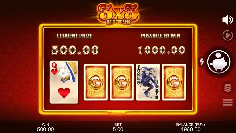 3X3: Hold The Spin slot screenshot 