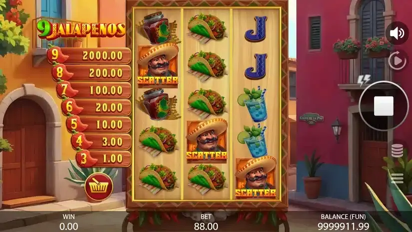 9 Jalapenos slot screenshot 2