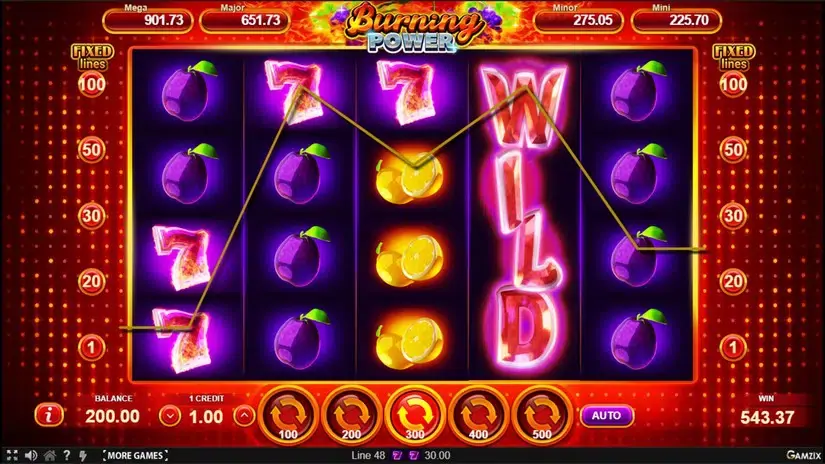 Burning Power slot screenshot 1