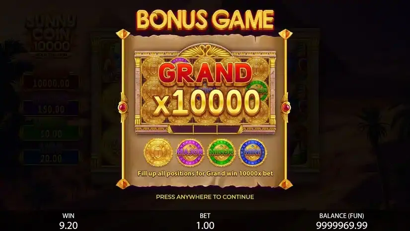 Sunny Coin 10000: Hold The Spin slot screenshot 5
