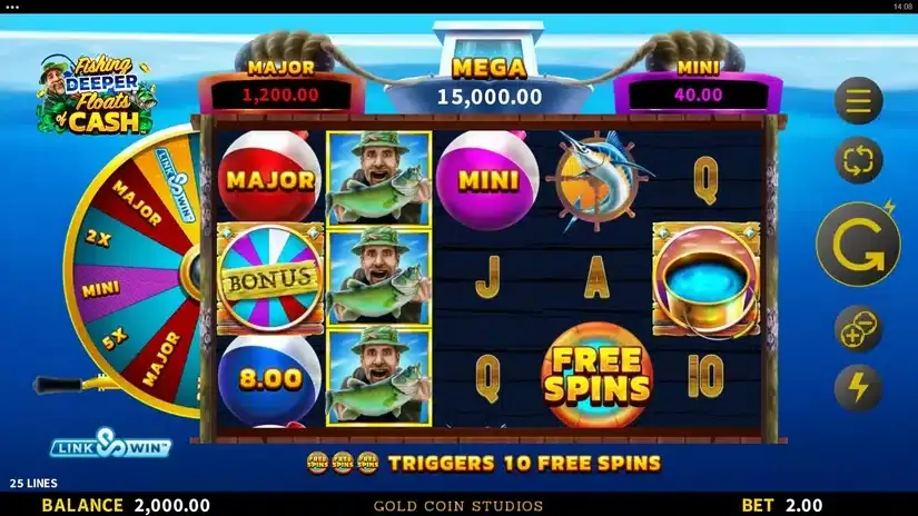 Fishing Deeper Floats of Cash slot screenshot 