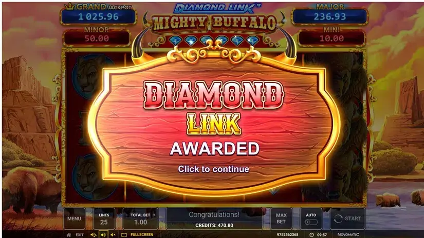 Diamond Link Mighty Buffalo slot screenshot 5