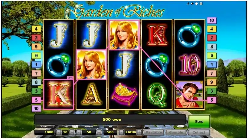 Garden of Riches slot screenshot 3