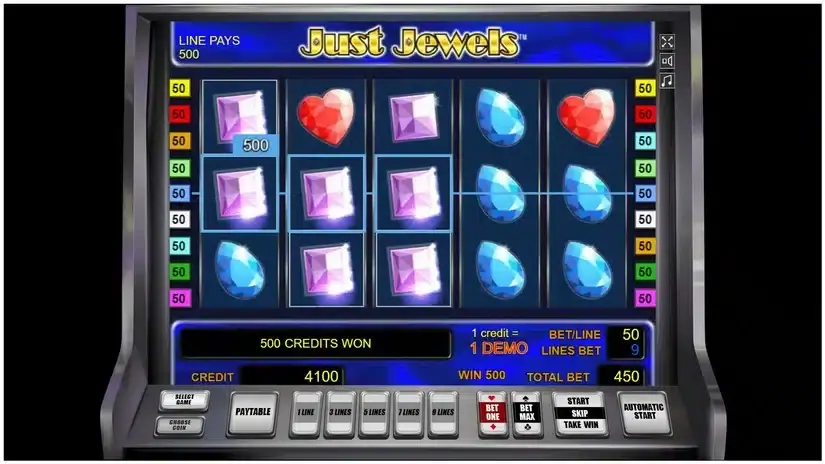 Just Jewels slot screenshot 2