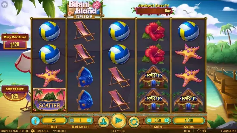 Bikini Island Deluxe slot screenshot 
