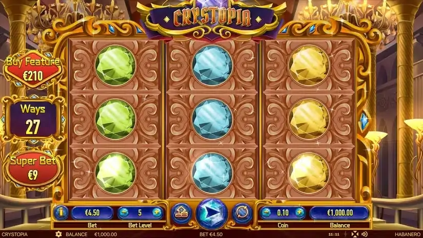 Crystopia slot screenshot 1