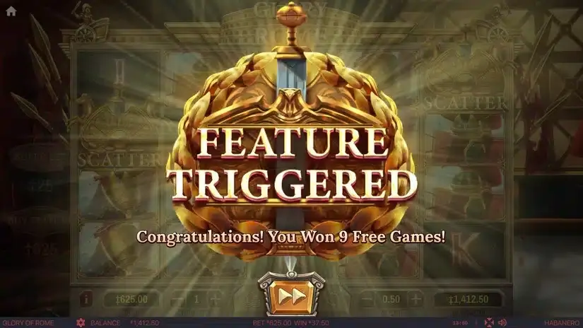 Glory Of Rome slot screenshot 3