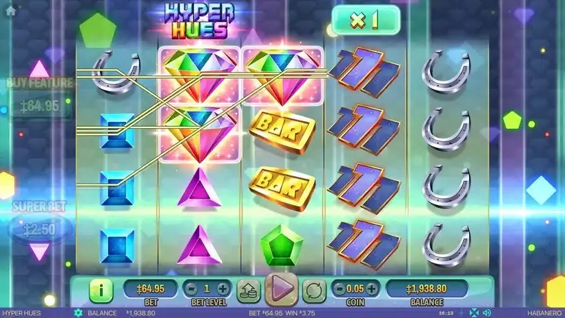 Hyper Hues slot screenshot 3