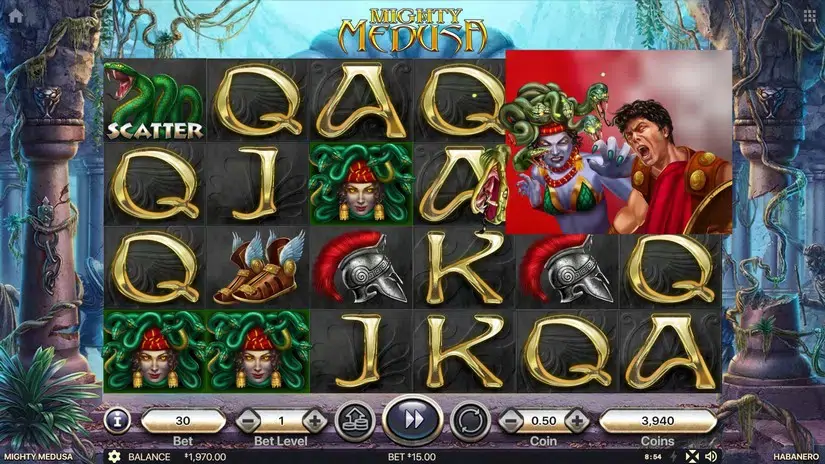 Mighty Medusa slot screenshot 2