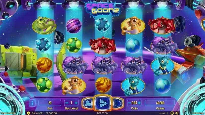 Space Goonz slot screenshot 1