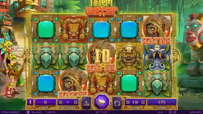 Totem Warrior slot screenshot 2