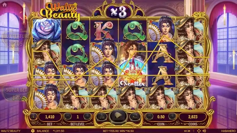 Waltz Beauty slot screenshot 3