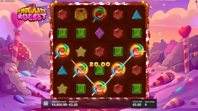 Chocolate Rocket slot screenshot 4