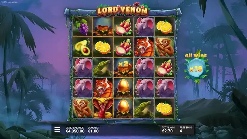 Lord Venom slot screenshot 