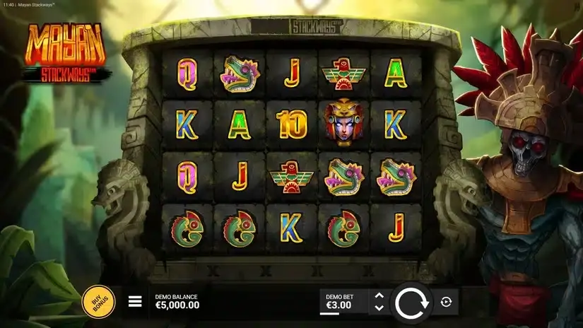 Mayan Stackways slot screenshot 