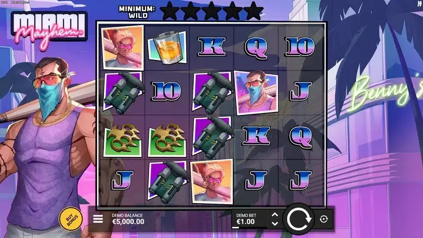 Miami Mayhem slot screenshot 