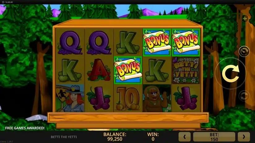 Betti The Yetti slot screenshot 2