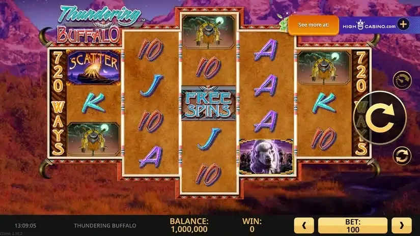 Thundering Buffalo slot screenshot 2