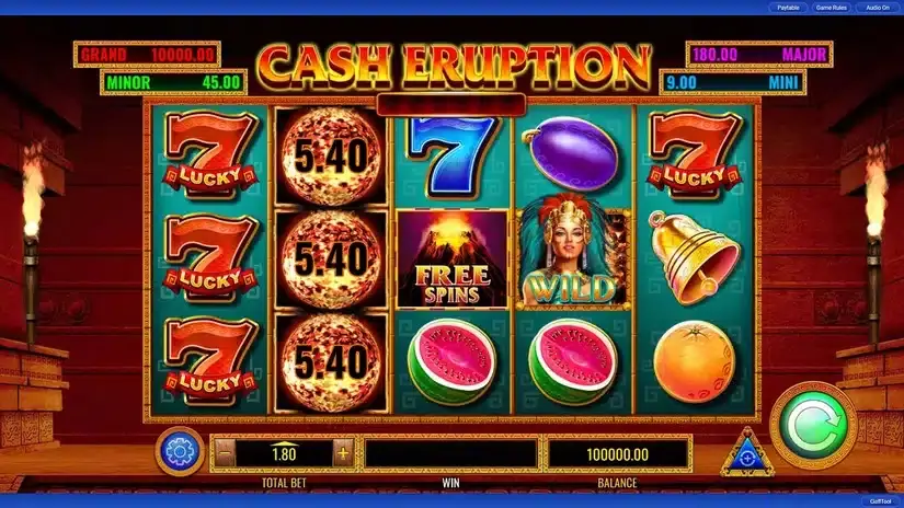 Cash Eruption slot screenshot 1
